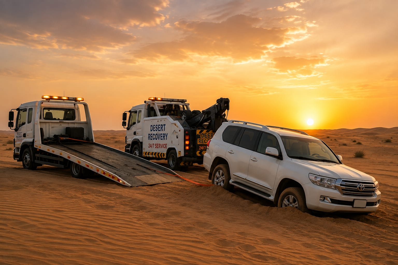 Desert car recovery service in Sharjah